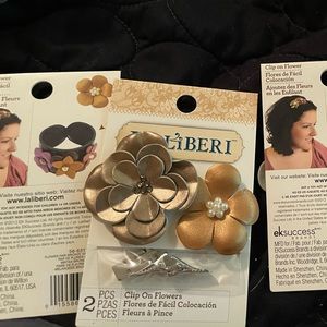 Brand new clip on flowers ; great for your hair scarf or craft